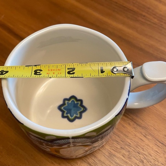 Anthropologie Festive Bistro Tile Monogram Letter ‘O’ Mug NEW - Picture 2 of 6